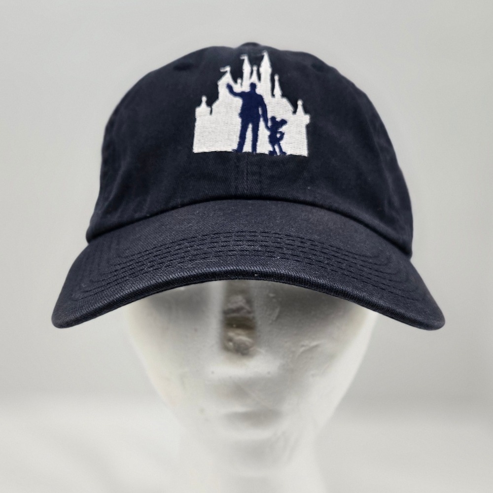 Disney Parks Castle Father Son Silhouette Hat Dad Cap Blue Embroidered‎ Souvenir
